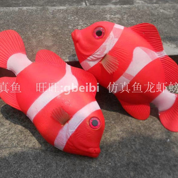 Simulation fish ugly fish model, fake red fish model shopping mall aquarium decoration fake fish pendant toy decoration road