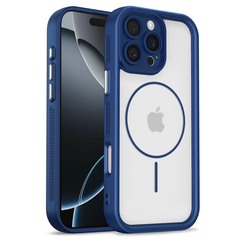 Suitable for iphone17 mobile phone case sky eye two-in-one magnetic suction apple 16 electroplated all-inclusive pc cooling mobile phone case