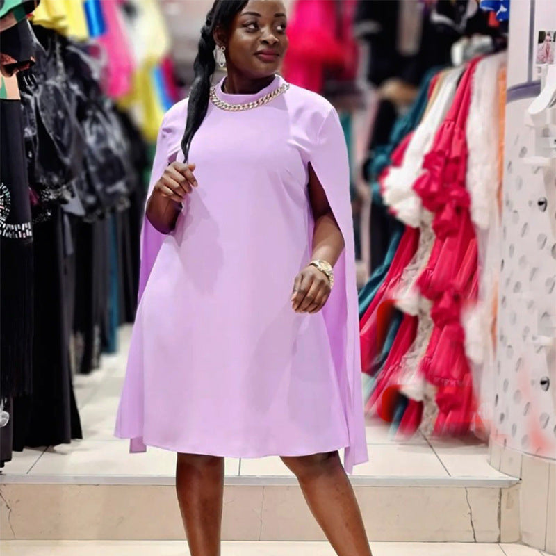 African cross-border  new arrivalfashion african elegantwork clothingpure color leisureloose style dress big sale