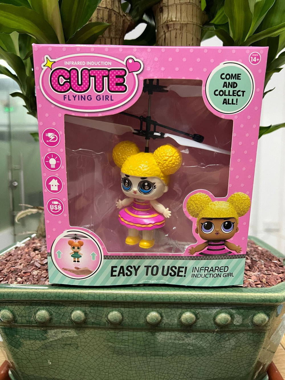 Hot selling feitian doll little bee sensor aircraft new and unique toys rechargeable smart suspension factory direct sales