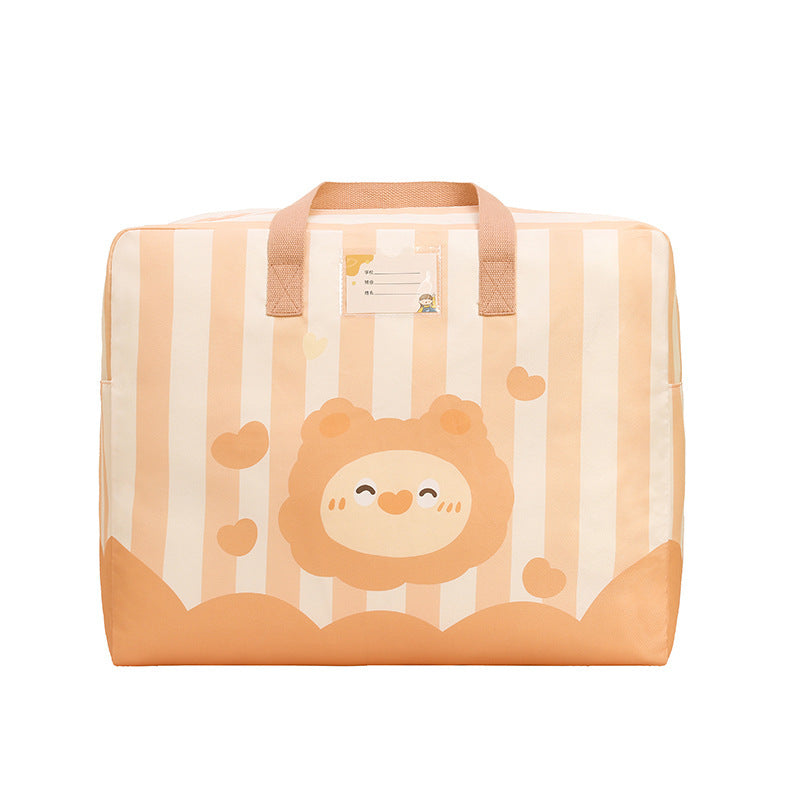 Rongsuo cartoon children's quilt bag, kindergarten quilt storage bag, large-capacity student clothing storage and finishing bag