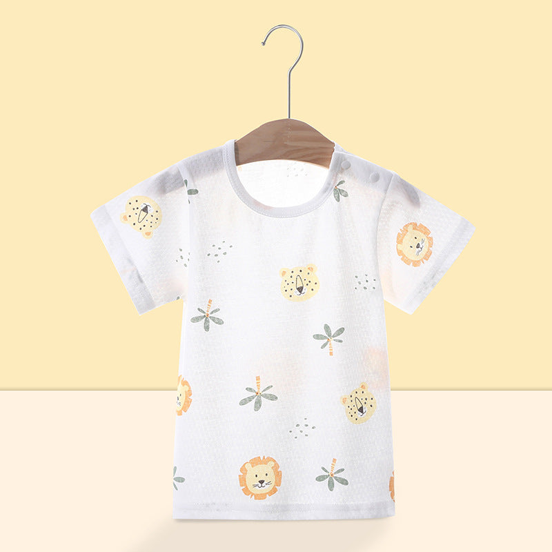 Baby t-shirt short sleeve boys summer thin style children's half sleeve top 0-3 years old summer clothes boys toddler new summer collection
