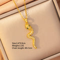 X8301-35 [titanium steel chain copper inlaid zirconium pendant]