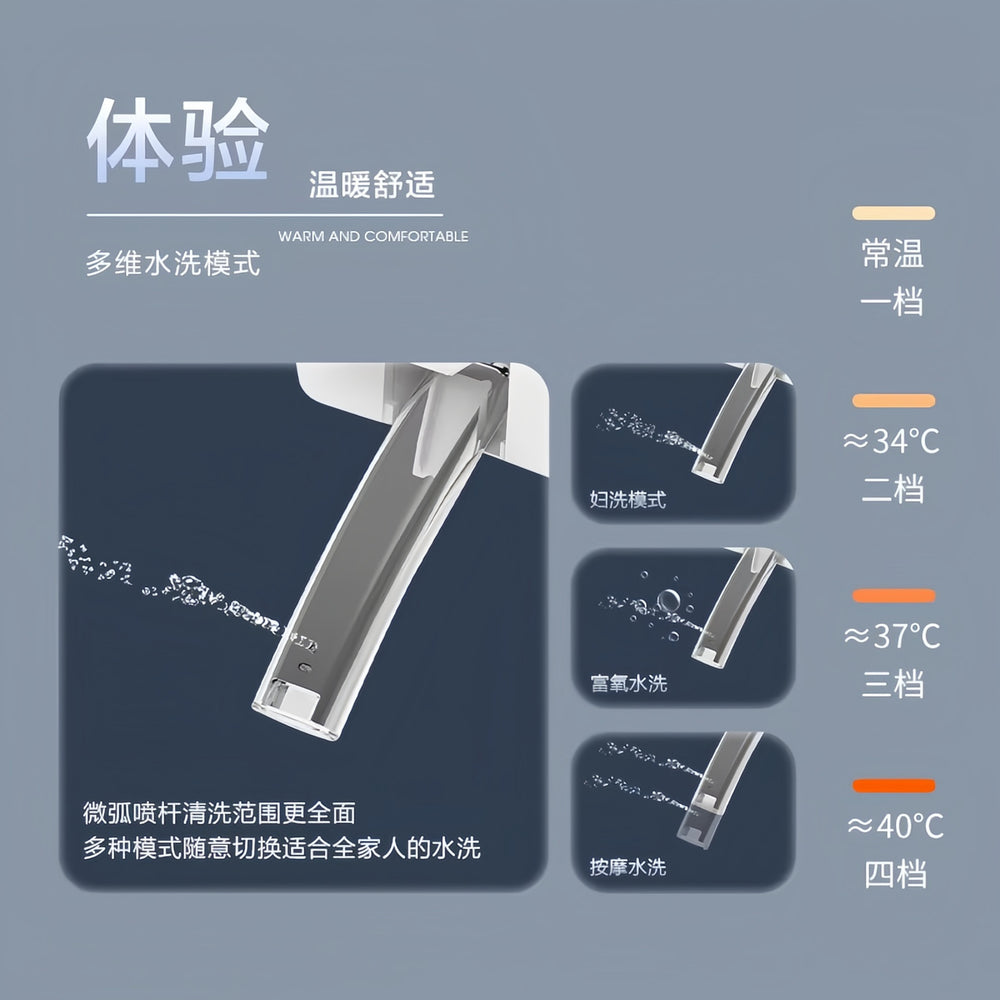 【imported from japan】smart toilet - all-in-one electronic heated toilet seat, no water pressure limit, fully automatic