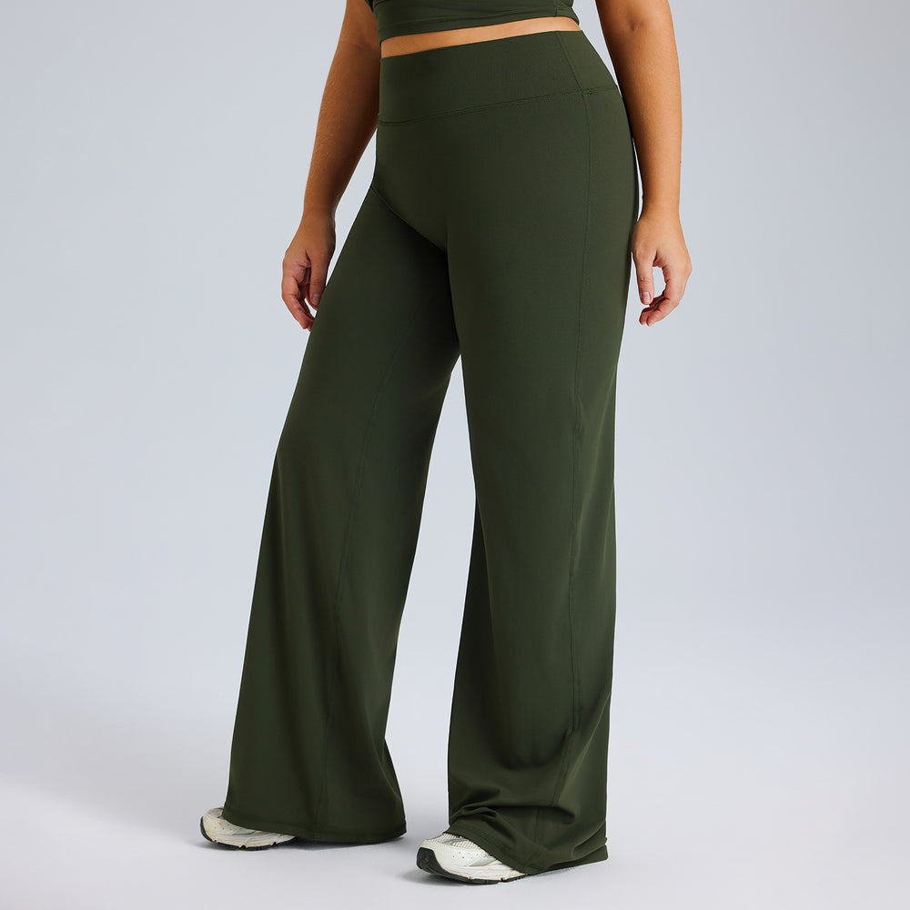 European and american plus size straight-leg yoga outfit set - high elasticity, breathable, quick-drying activewear for women's outdoor running and fitness