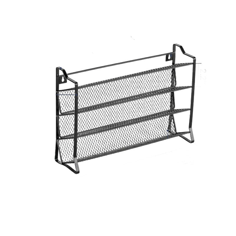 Cross-border kitchen desktop four-layer mesh seasoning rack wrought iron non-punching cabinet spice bottle storage rack wholesale