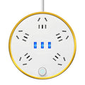 Retractable power strip with usb ports, cord management panel, multi-outlet socket, and built-in cable – ideal for home, dorm, and office use
