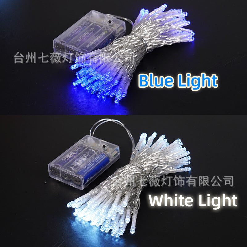 led lanterns waterproof rubber wire flashing lights low-voltage gypsy stars outdoor tree-entangled Christmas decorative lights