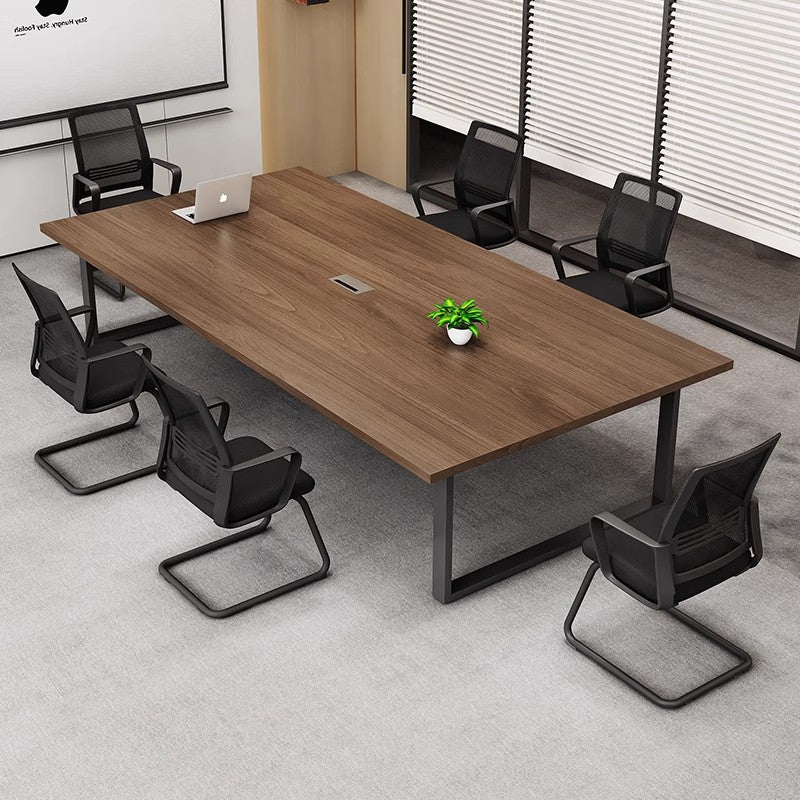 Conference table long rectangular meeting room office desk and chair set minimalist modern office desk panel office furniture