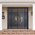 Zinc alloy villa door double door courtyard door entrance double door rural self-built house security door for home entrance door