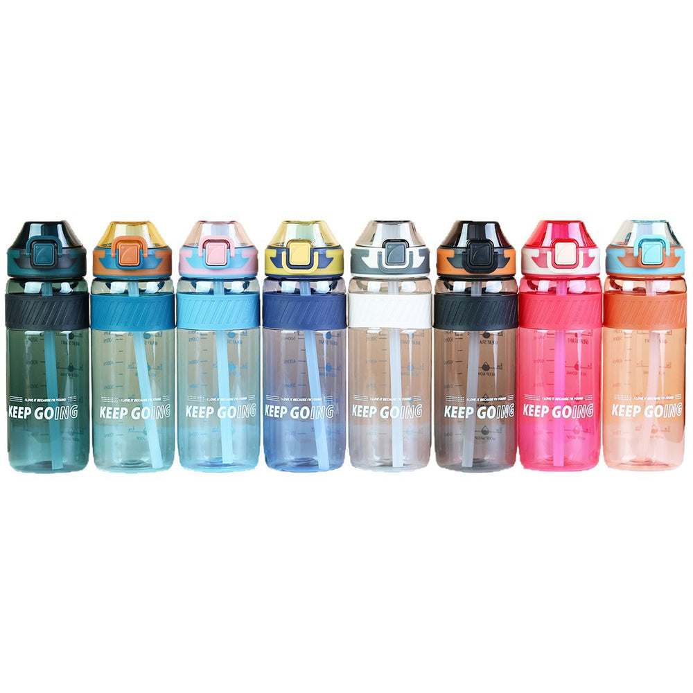 Factory custom plastic cup portable sports water bottle minimalist creative tumbler durable leak-proof travel mug with straw