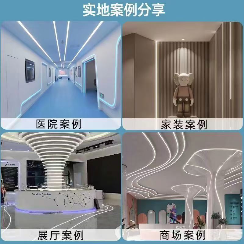 24v low voltage led silicone strip light - waterproof flexible recessed linear lighting, soft tubing, outdoor advertising light bar