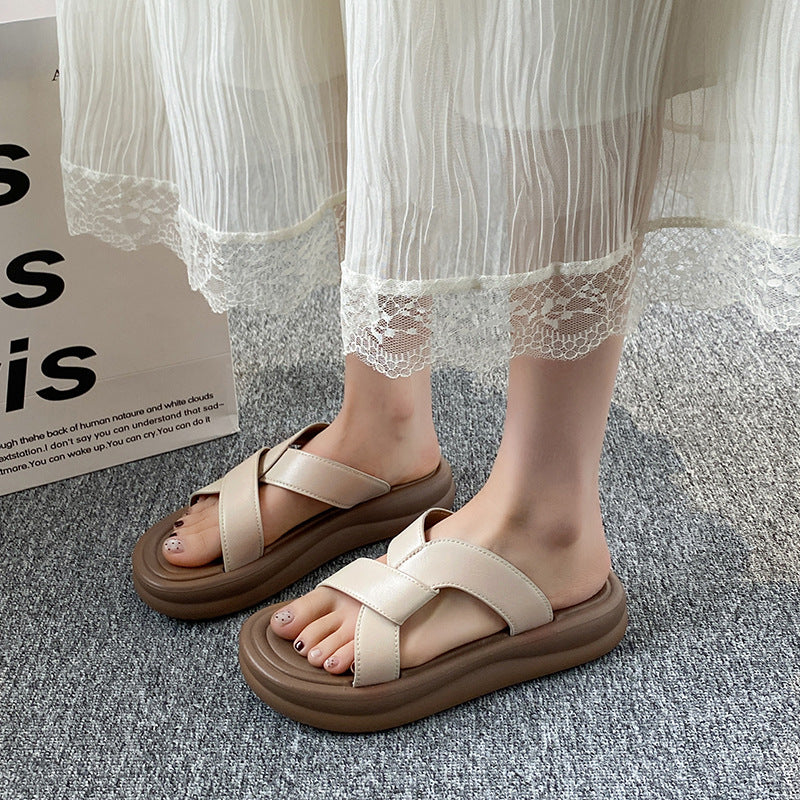 Thick sole slippers for women easiest for matchnew arrivalsummeroutwearfashion sports casual soft bottom beach women's sandals