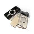 Suitable for iphone16promax transparent magnetic phone case apple 15 official simple protective case 14pc hard case