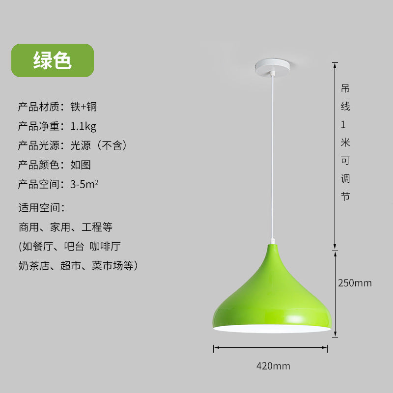 LED fresh light vegetable market fruit stall lampshade supermarket catering chandelier commercial dining chandelier color lighting chandelier