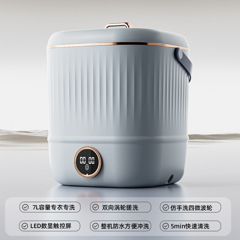 2025 new small washing machine for underwear, socks, and delicates - portable semi-automatic washer & dryer combo for kids' clothes and pet apparel
