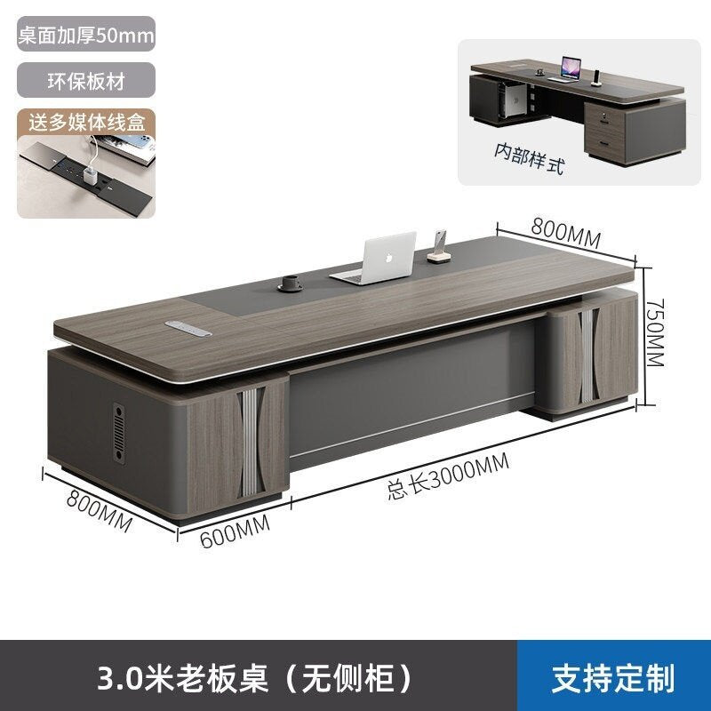 Boss desk accessible luxuryclassy executive desk manager desk casual modern president office desk and chair combination