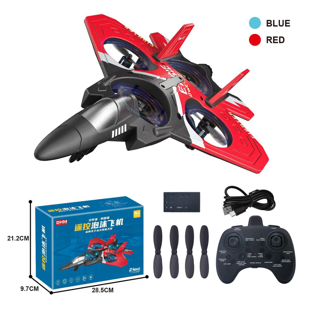 v18 remote control stunt foam fighter gravity sensing kids' quadcopter drone toy for boys