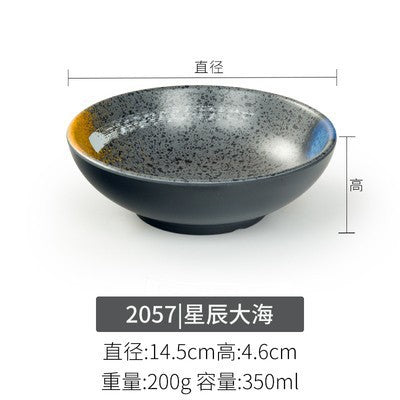 Melamine plate japanese plastic barbecue plate imitation porcelain round flat plate barbecue plate restaurant hot pot tableware dish plate commercial