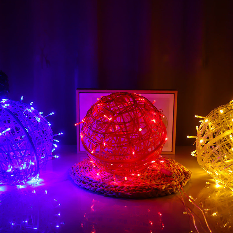 LED rattan ball lamp outdoor waterproof hanging tree landscape lamp garden ball lamp christmas street engineering lighting decorative lamp