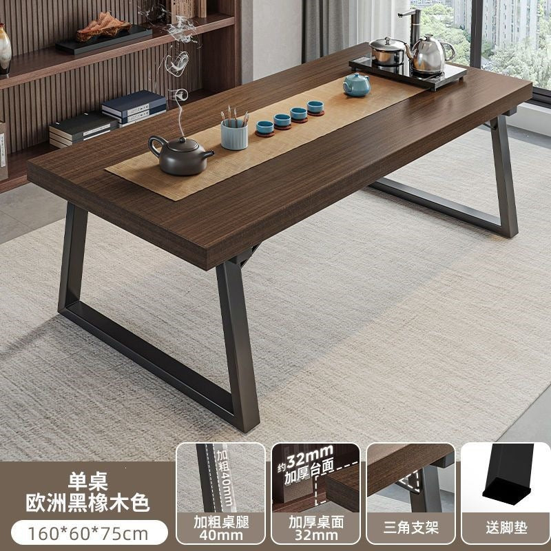 New chinoiserie tea table all-in-one complete set with chair casual coffee table for home living room tea table iron leg board table tea table