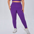 European and american plus size high-waisted yoga pants for women - tummy control, butt lifting, tight-fitting workout leggings - barely-there feel, breathable, running & fitness pants