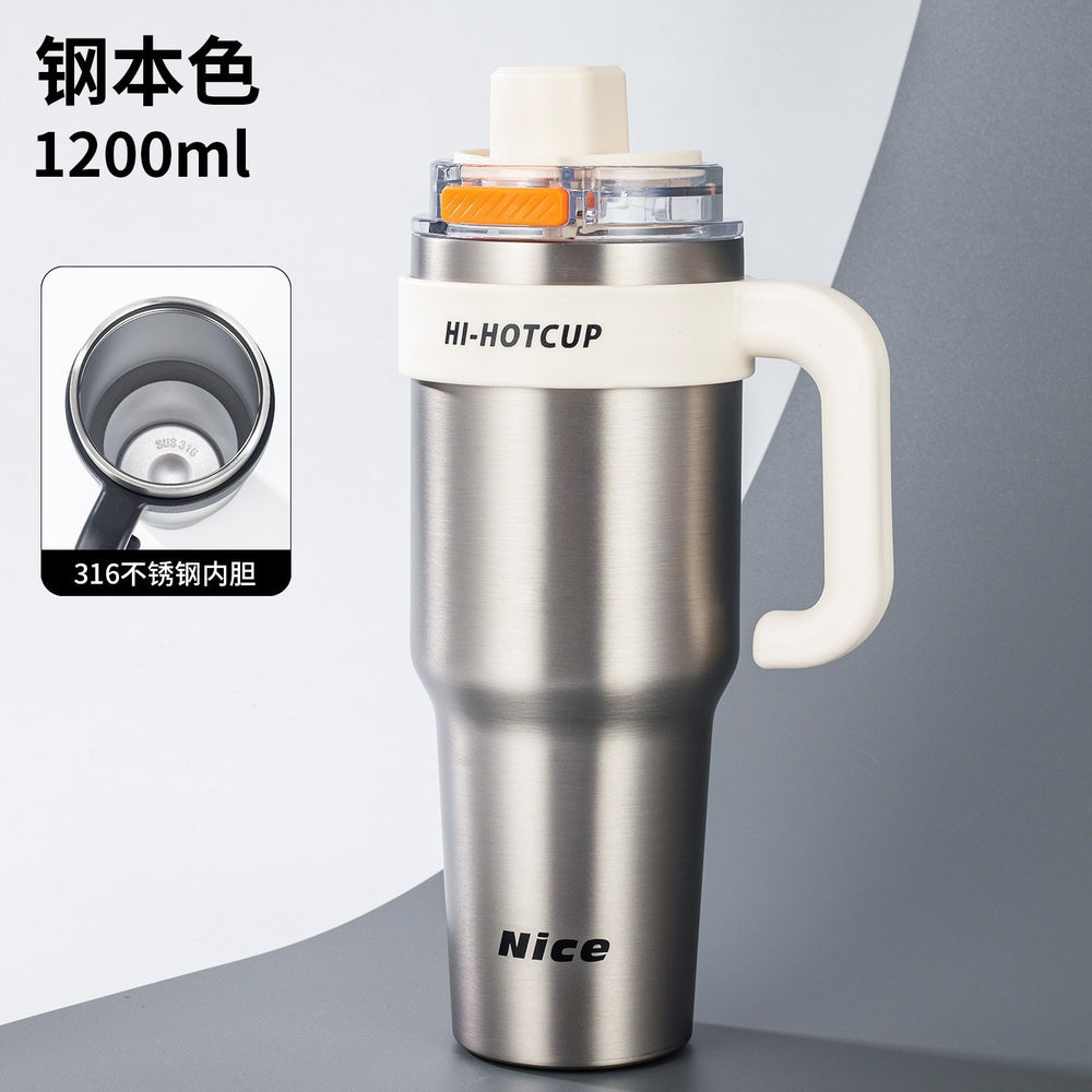 Summer new arrival: extra-large insulated tumbler - super capacity ice tumbler, stainless steel keeps drinks cold, perfect for car coffee