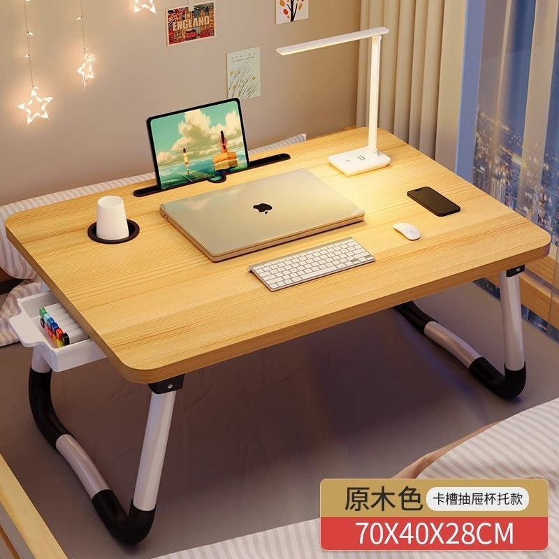 Small table on the bed, foldable computer desk, for home bedroom bay window desk, dormitory student dormitory lazy study table