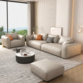 Modern minimalist small apartment "tofu block" genuine leather sofa, tech fabric straight-row down living room fabric sofa wholesale