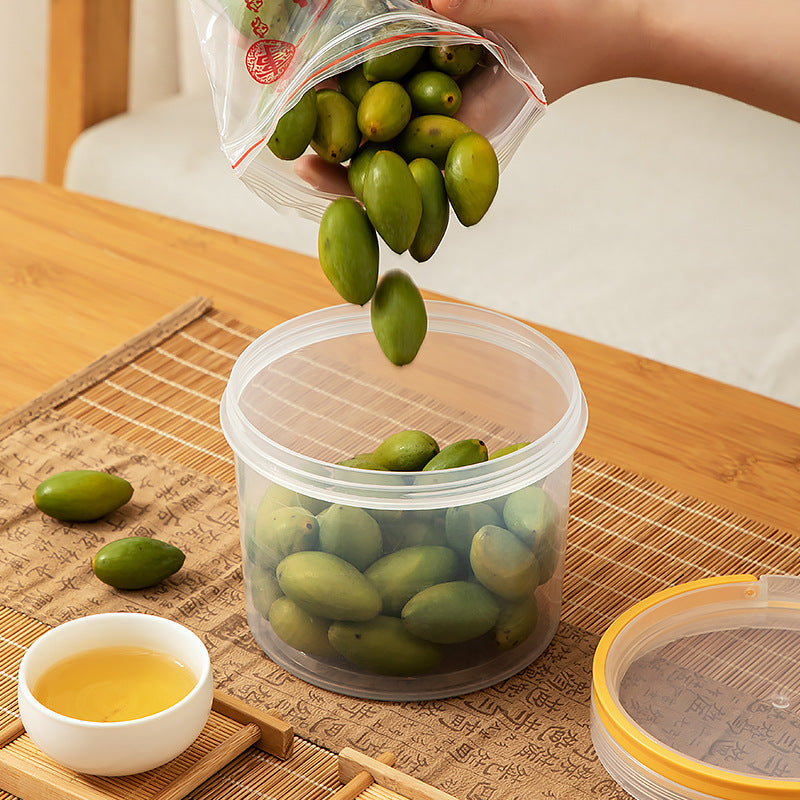 Portable Portable Orange Olive Storage Box Plastic Food Grade Sealed Fresh-keeping Box Kitchen Refrigerator Fruit Storage Box