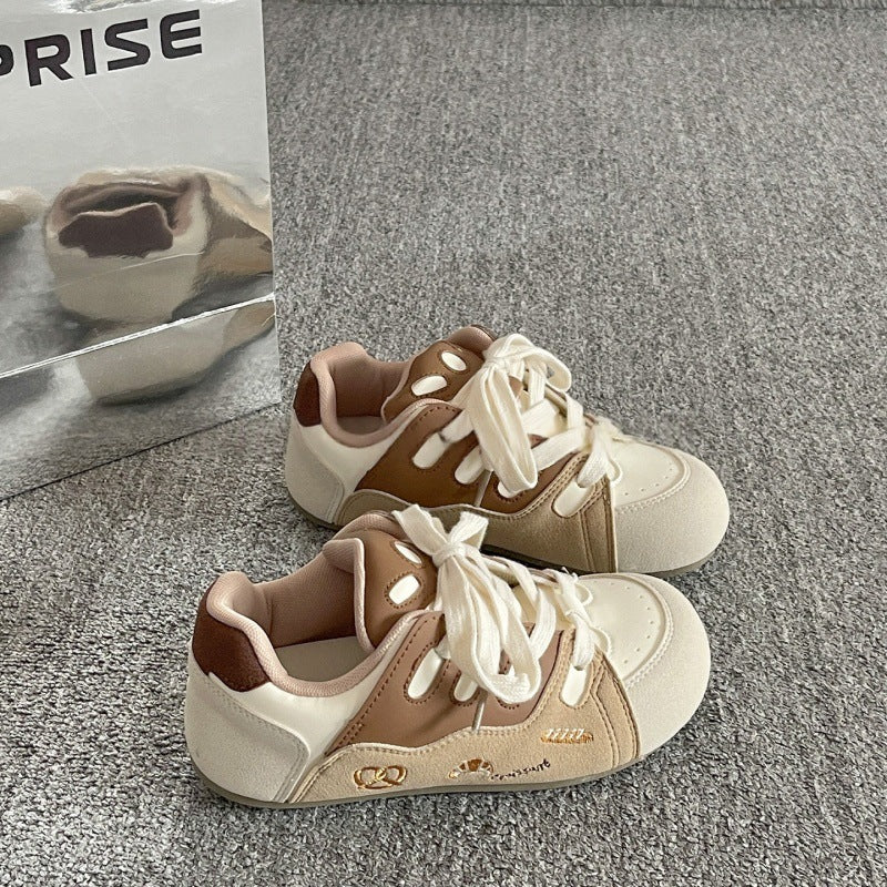 Niche stylesense of design ugly cute german training shoes women's shoes 2026new arrivalcasual shoes women's students thick sole sports shoes white shoes