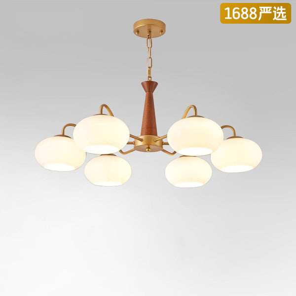 [Strict Selection] Cream Persimmon Chandelier Main Light Simple Modern Style Room Restaurant Light French Medieval Internet celebrity Lighting