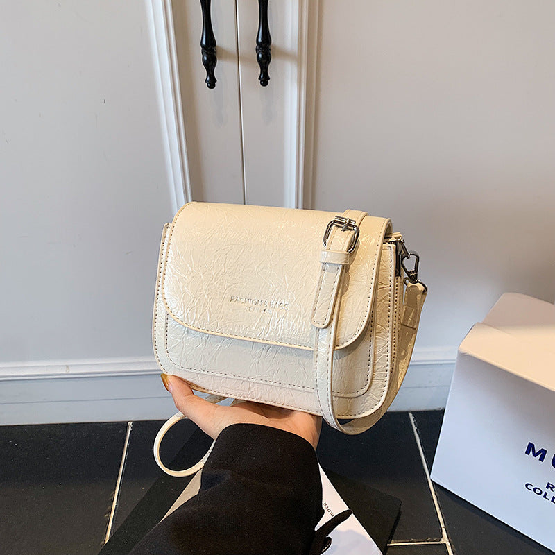 Foreign orders are popular this year, super hot small square bags for women's 2025 new high-end pleated shoulder bags, casual messenger bags.