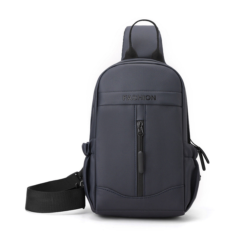 Foreign trade new men's breast bag fashionable and simple commuting shoulder bag portable sports cycling versatile messenger bag