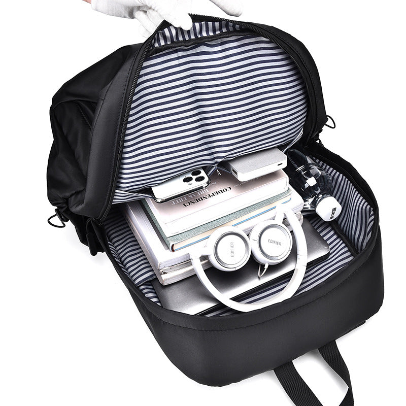 Casual Men's Backpack Stylish Simple Water-proof Large Capacity Computer Backpack Business Travel Student Backpack