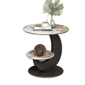 Accessible luxury side living room sofa side table balcony round table double layer classy simple creative small table bedside for home coffee table
