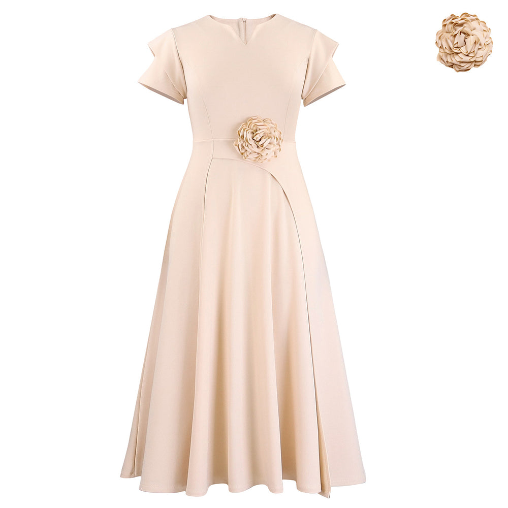 D3367 women's summer new arrival: european and american style elegant plus size midi high waist a-line african dress