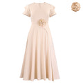 D3367 women's summer new arrival: european and american style elegant plus size midi high waist a-line african dress
