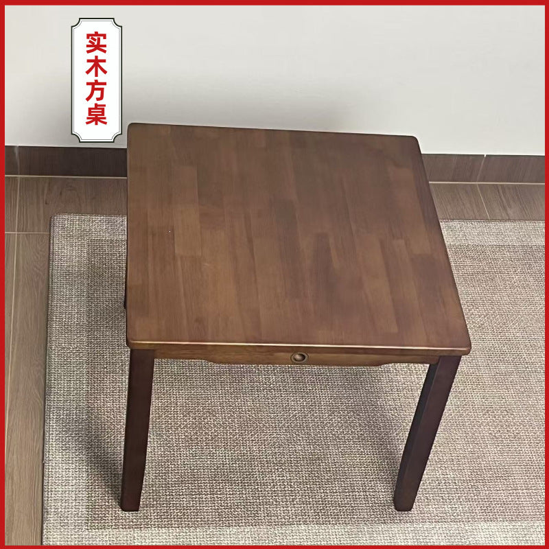 Solid wood dining table chinoiserie small square table solid wood square table small apartment casual square table rental house tea table kids writing table
