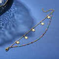 fashion diy colorful glue heart double layer bracelet star moon various jewelry stainless steel jewelry wholesale