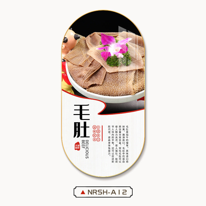 Chaoshan beef hot pot shop decorative painting beef part map poster mural hotel box restaurant barbecue shop hanging painting
