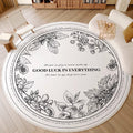Carpet living room no-wash and wipeable round waterproof cream style  new bedroom bedside light luxury classy floor mat