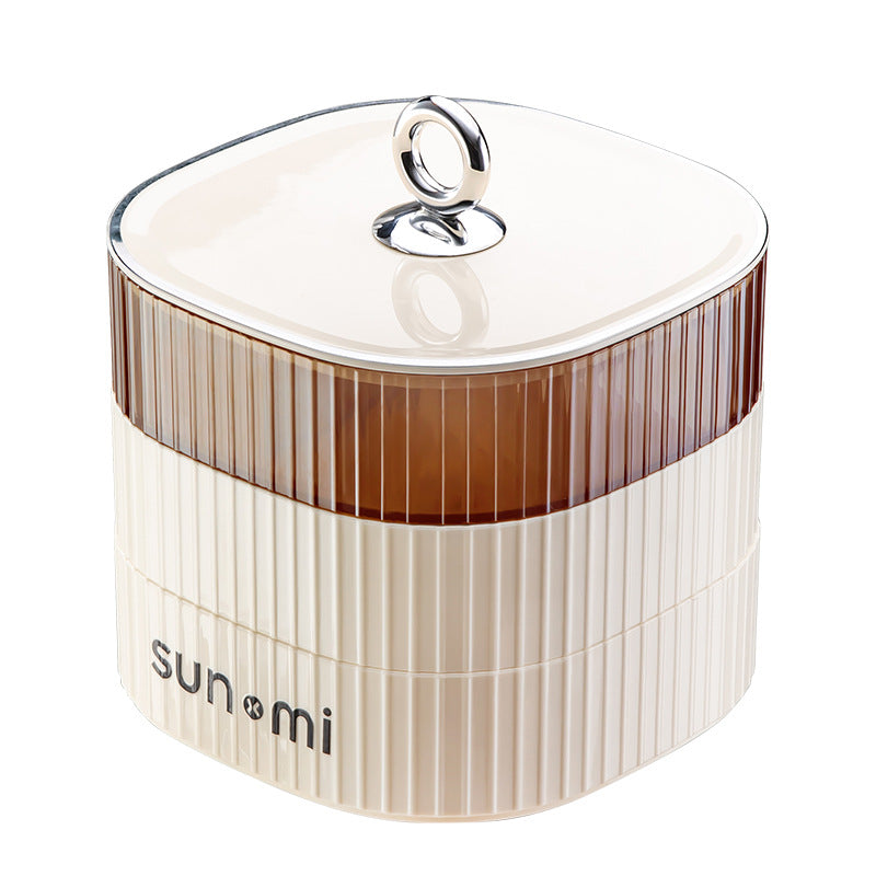 Living room multi-layer dried fruit box with grid and lid, happy candy box, fruit plate, coffee table, melon seeds, snacks, large-capacity fruit plate