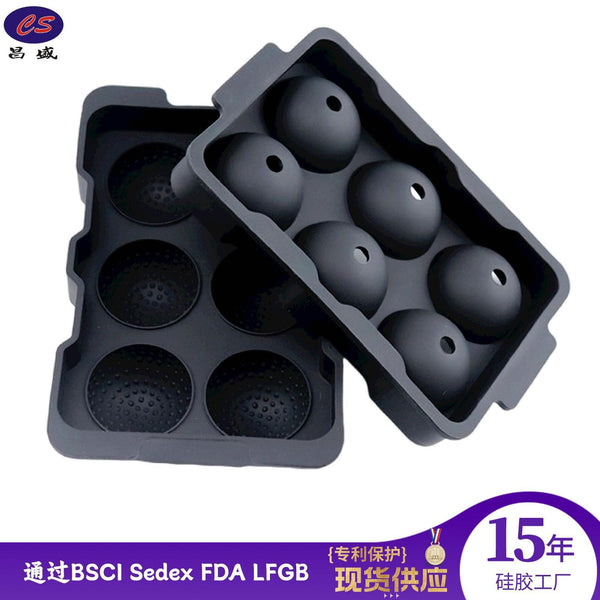 Silicone 6 Hole Golf Ball Ice Grid, Weigis Ice Hockey Mould Ice Cube Mould Easy Release Ball Ice Mould