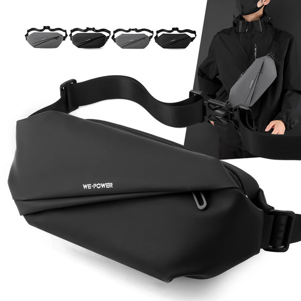 Wepower new trendy men's breast bag fashionable anti-splashing shoulder messenger bag magnetic buckle fanny pack
