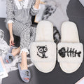 Cartoon cotton slippers women's winter home indoor 2024 new warm cute plush floor slippers household cotton slippers women
