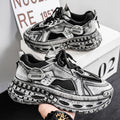Winter men's new breathable mesh teenager sports shoes men's trendy versatile tire sole chunky dad shoes
