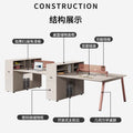 Staff desk office desk and chair combination casual modern office screen computer desk employee slot six-person booth