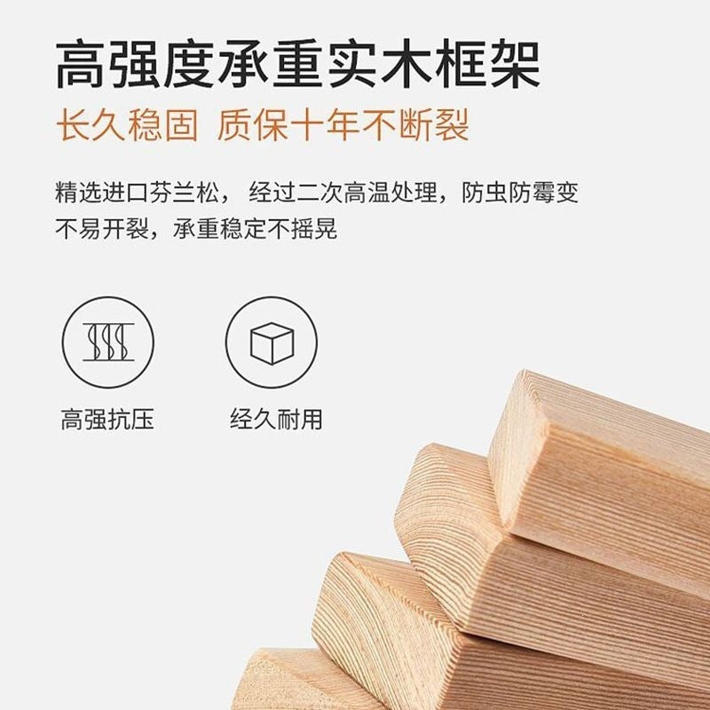 Solid wood sofa new chinoiserie combination wooden sofa rental room backrest bench economical living room small apartment sofa