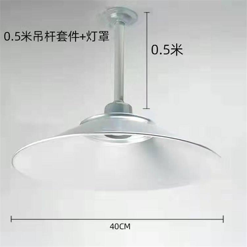 Industrial led pendant light for factories, warehouses, and workshops - suitable for dance studios, workshops, factories, and warehouses - includes lampshade, wall sconce, and housing
